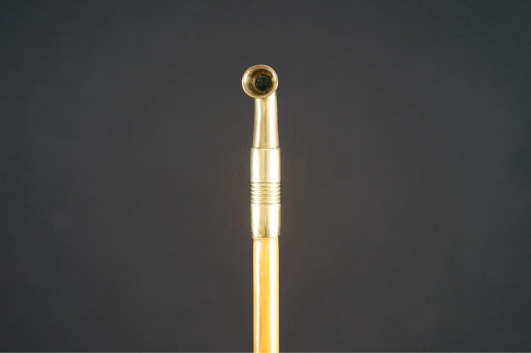 木村清斎 煙管一双 而妙斎好写 煙管 40.9cm 共箱 キセル 茶道具 金工