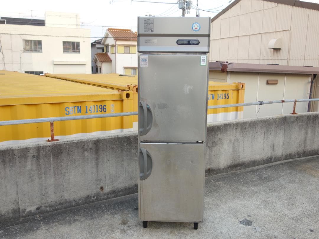 K▼フクシマ 業務用 冷凍冷蔵庫 縦型2面 363L (31701)