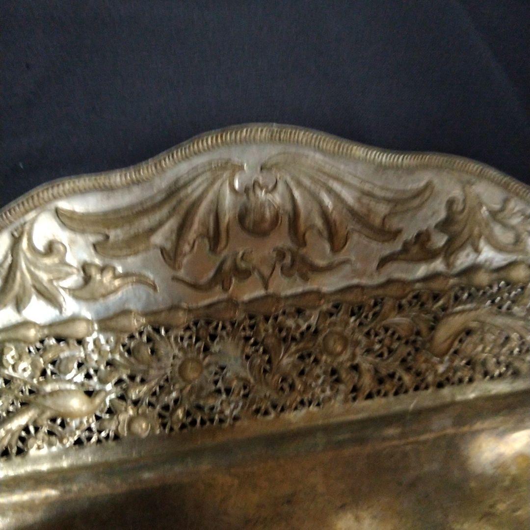 金属工芸　彫金　トレー　プレート　 打出し