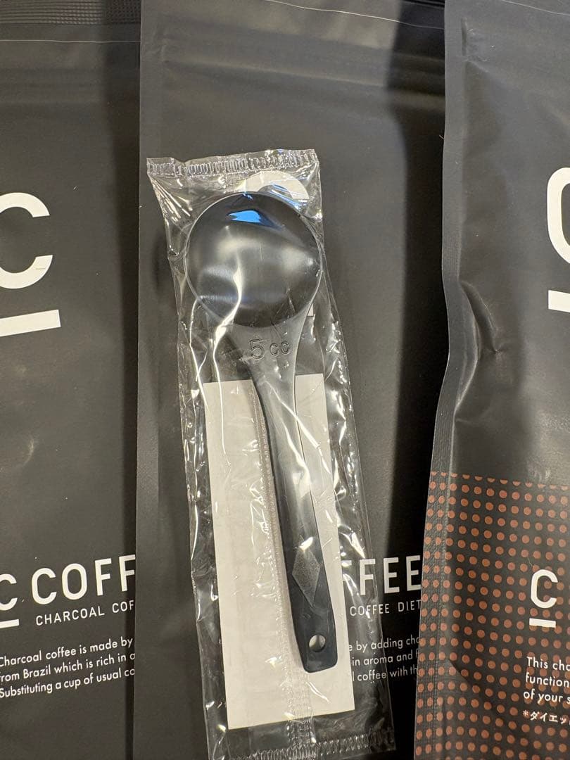 チャコールコーヒー3袋＋ココア1袋セット（計量スプーン付）