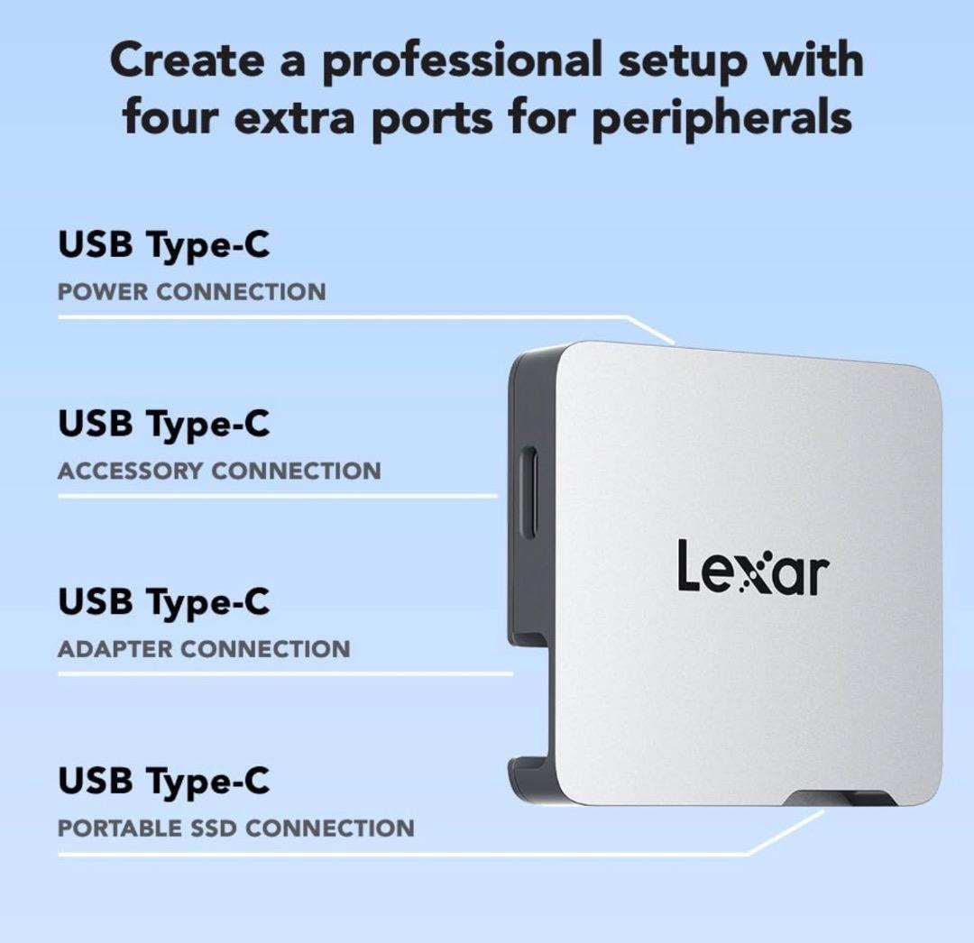 Lexar Professional Go ポータブルハブ 4つのType-C