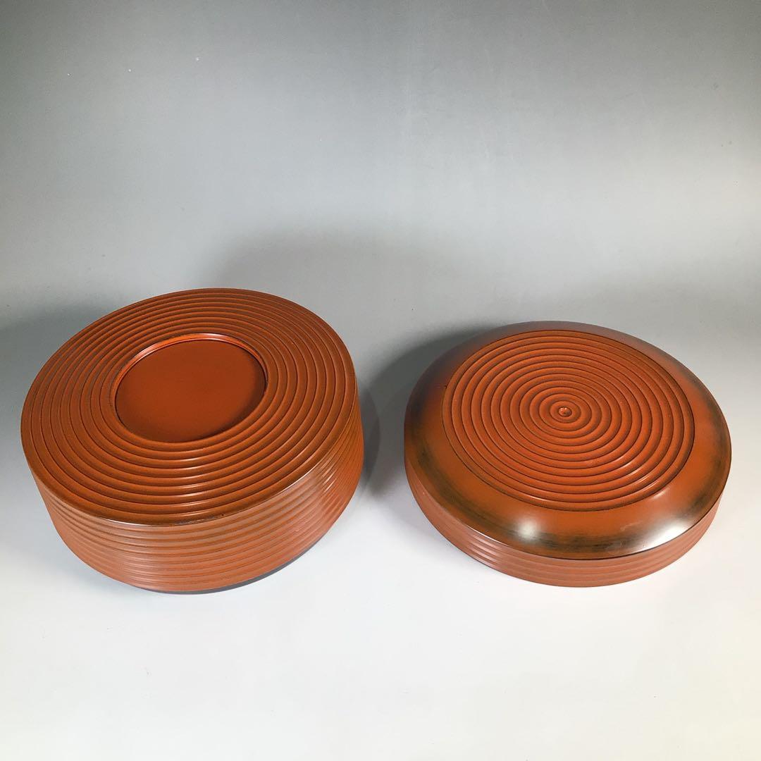 Ｎ７２２　喰籠　『根来塗』『富山昇斉作』『食篭』　共箱　菓子器