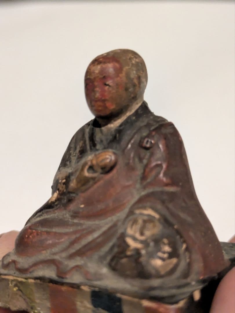 弘法大師　土人形　護符　御守り　稔侍仏　懐中仏　呪物　呪術　骨董　高野山　修験道