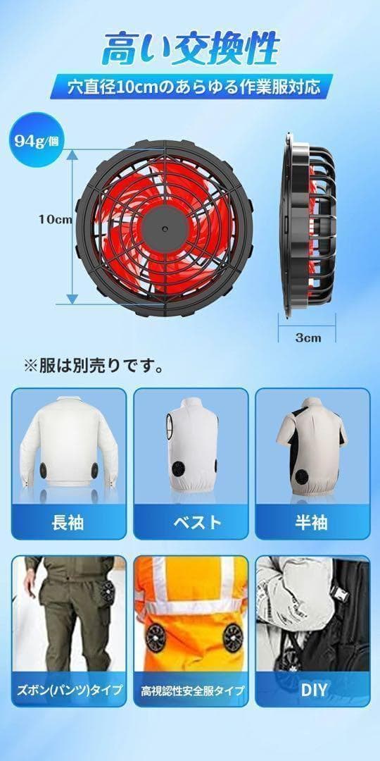 大特価❤バッテリー セット 28V高電圧出力 30000mAh バッテリーファン