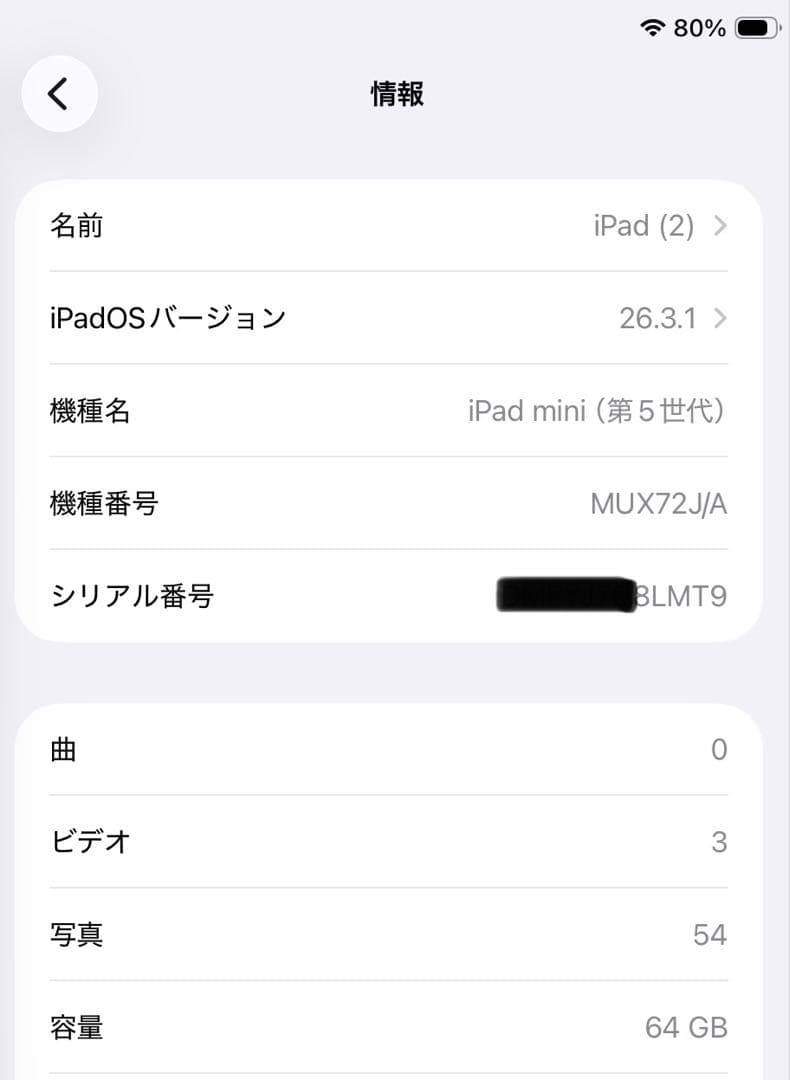 iPad本体 Apple iPad mini 5 64GB Wi-Fi + Cellular