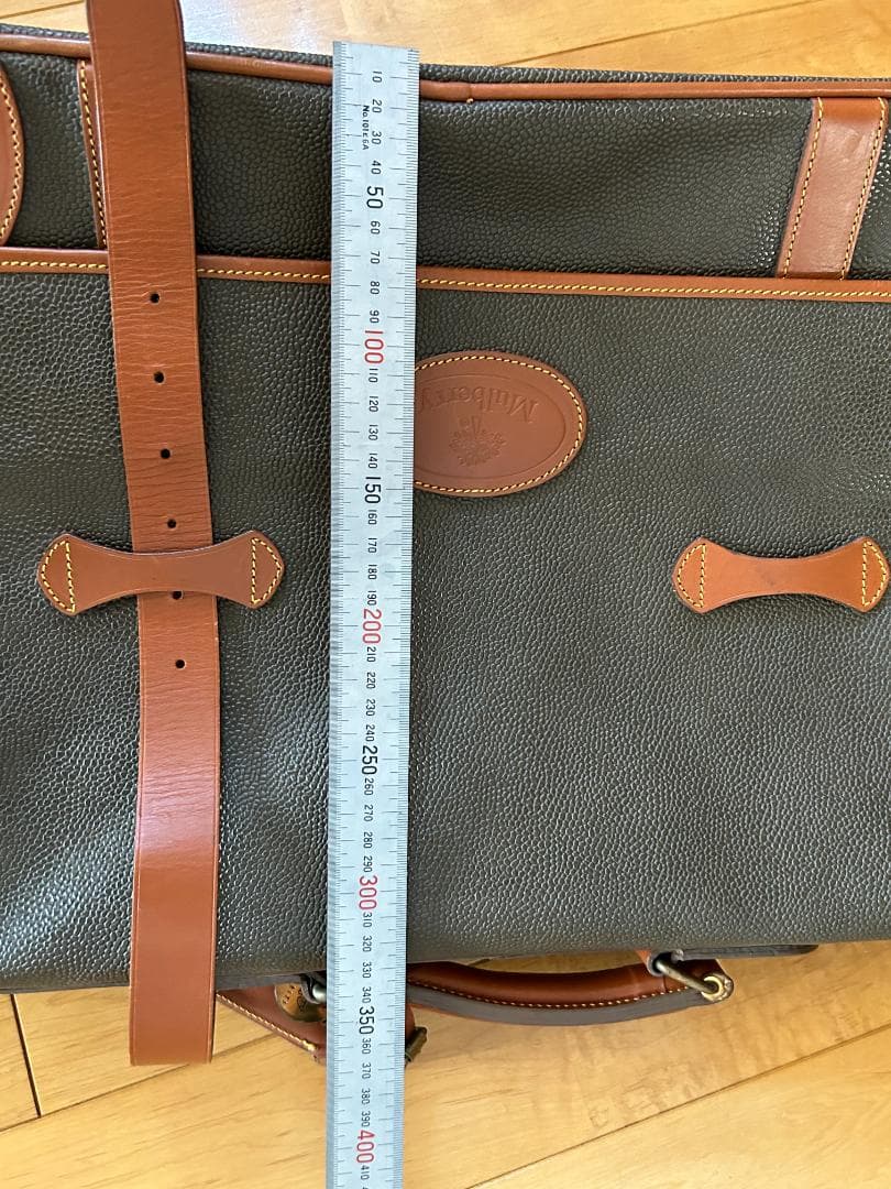 【値下げ】　Mulberryマルベリー　シボ革　レザー　トラベルバックイタリア製