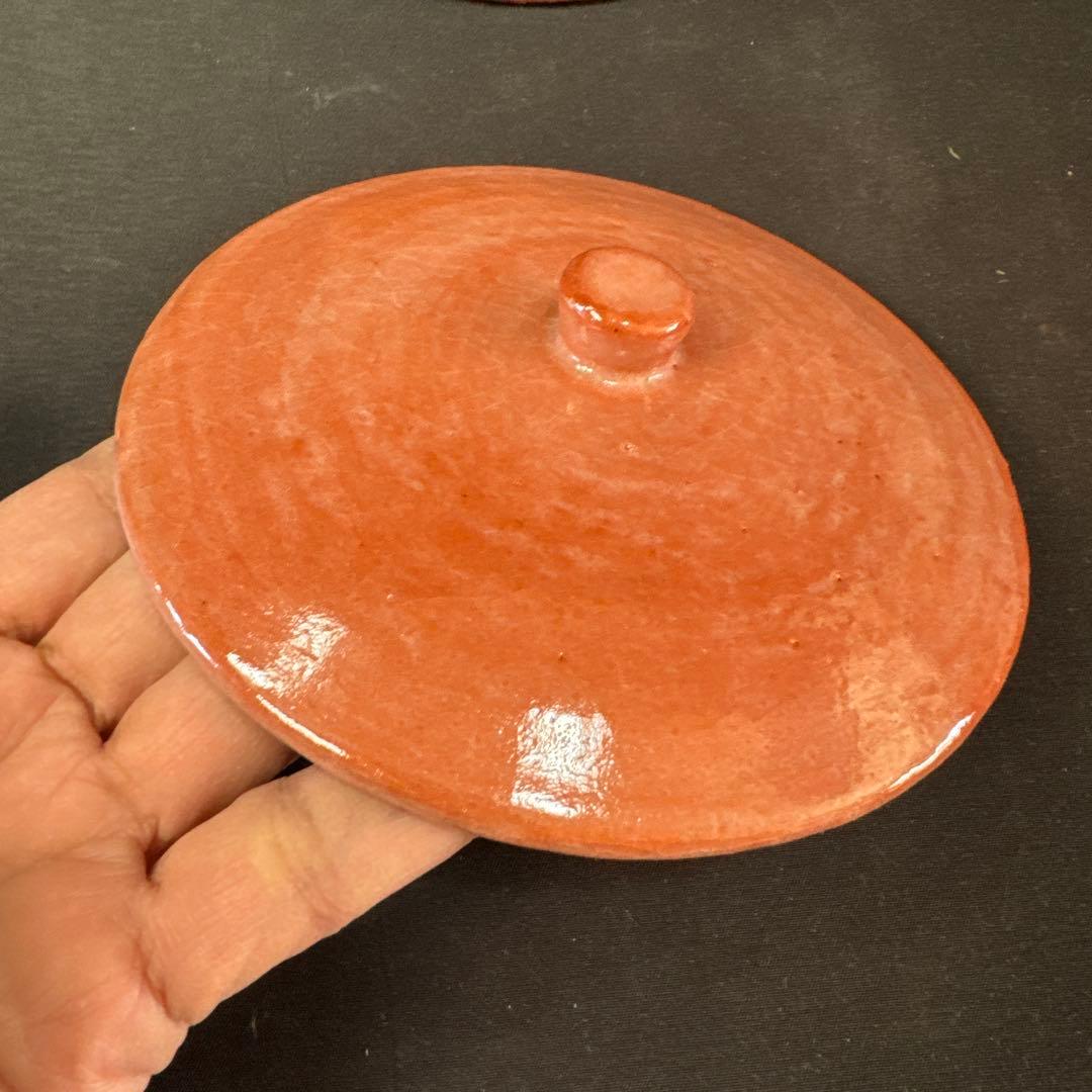 H57 送料無料　水指　赤楽　朝楽　茶道　茶道具　木箱