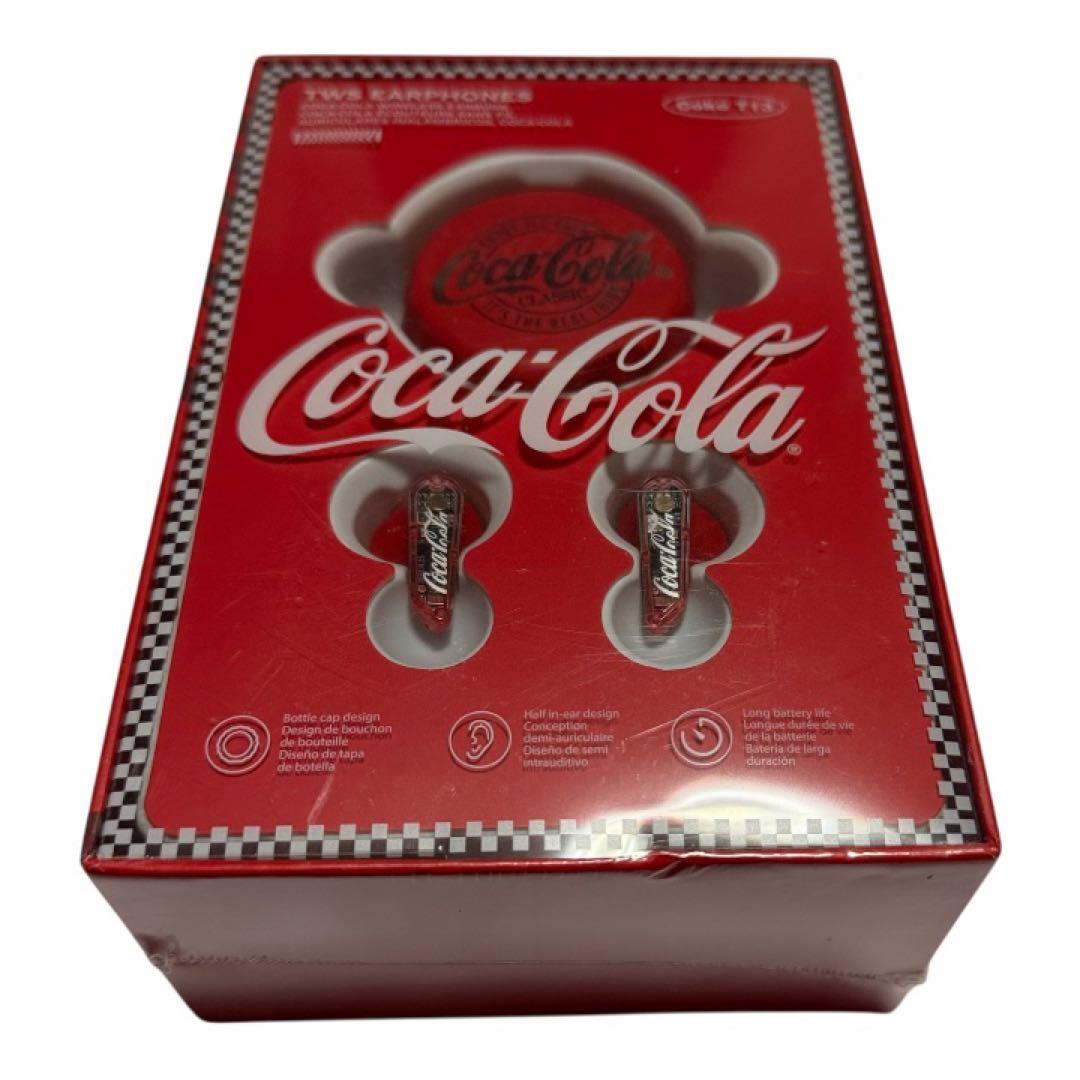 コカ・コーラ Coca-Cola ボトルキャップ型 ワイヤレスイヤホン【赤】