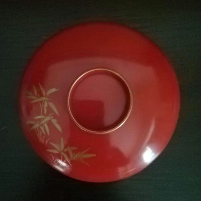 漆工芸　朱漆　金蒔絵　木盃①　江戸から明治時代　七組盃のひとつ