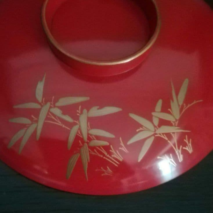 漆工芸　朱漆　金蒔絵　木盃①　江戸から明治時代　七組盃のひとつ
