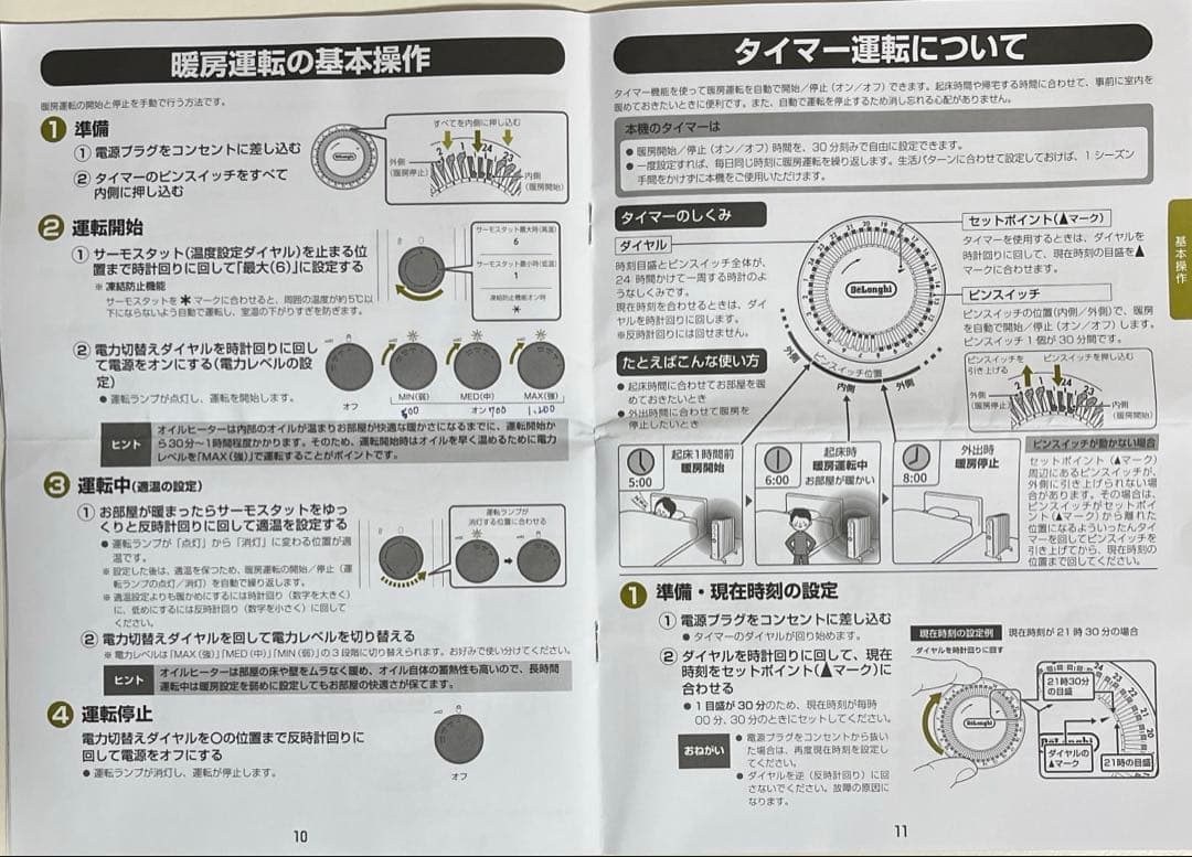 デロンギオイルヒーターヴェルティカルドRHJ21F0812-WH 取説&箱付き