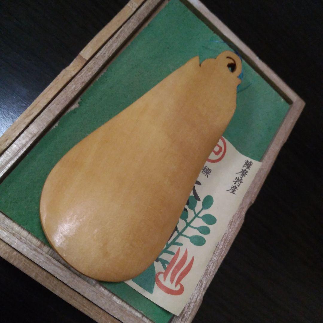 専用木箱付宝物コレクション天然木本つげアート工芸品般若はんにゃハンニャ彫刻靴べら