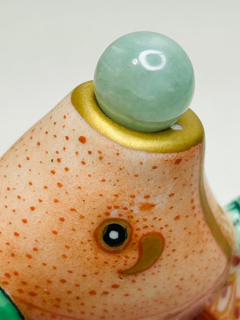 中国 景德鎮 陶磁 手絵 鼻煙壺 鯉魚躍龍門（りぎょ やく りゅうもん）