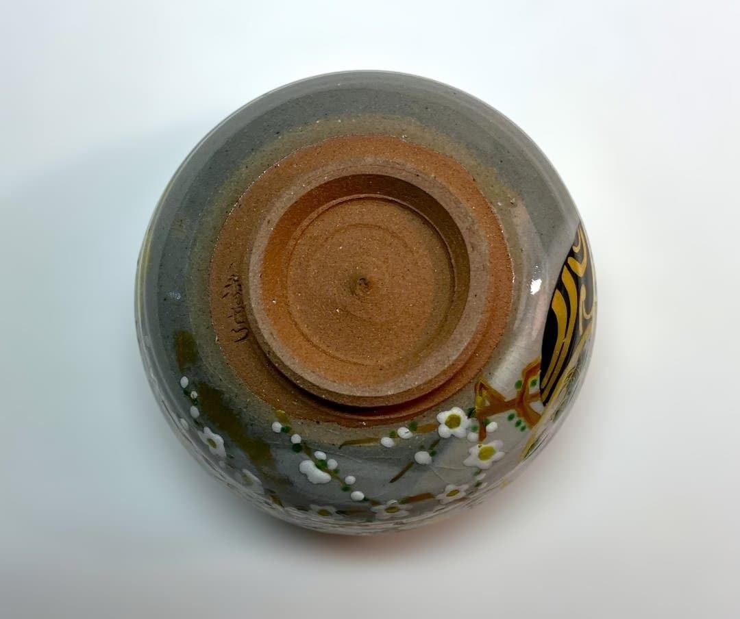 京焼の茶碗 木製箱入り　宮川香雪作　琳派模様　茶道具　美品