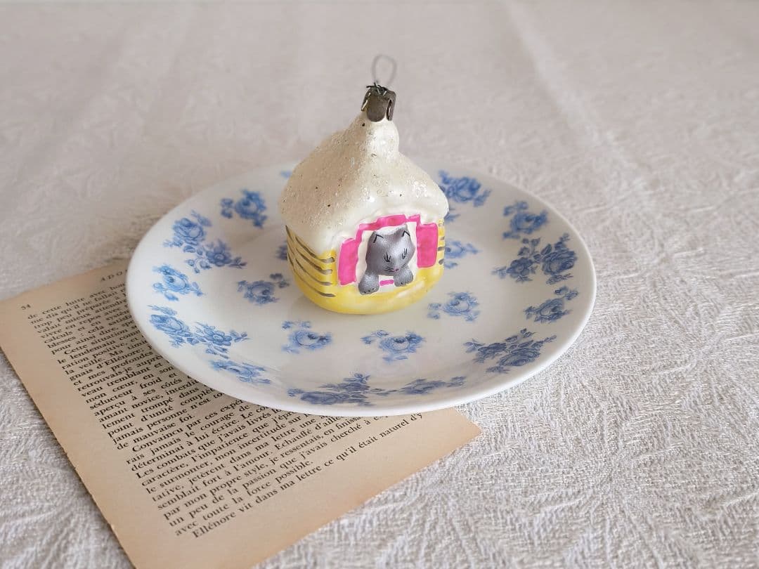 * old ornament ❀ おうち猫ちゃん グレー＆イエロー・ピンク