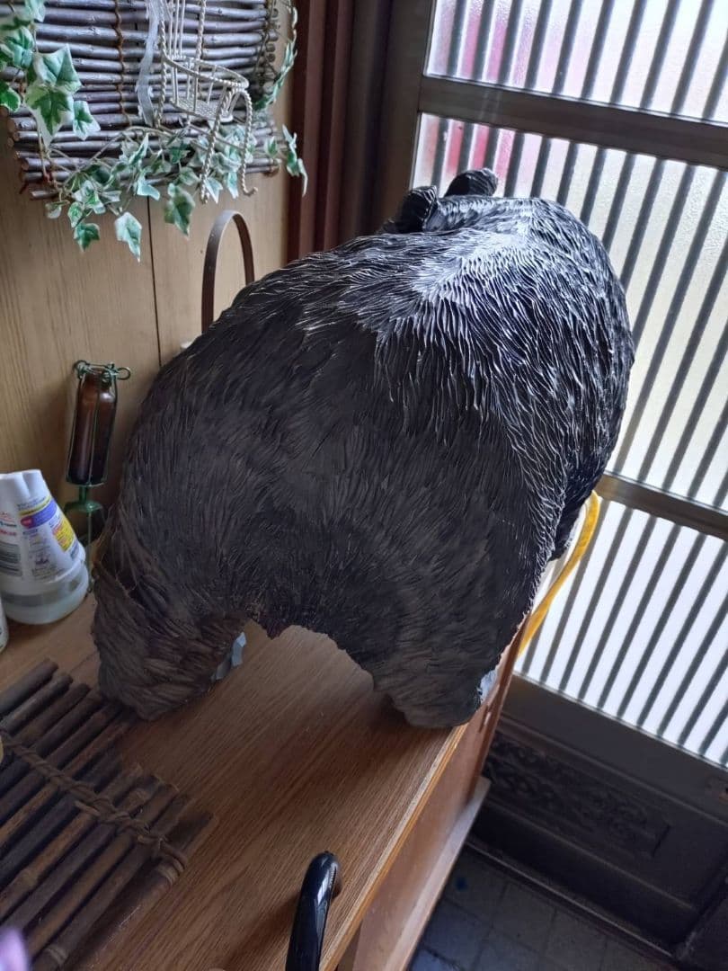 木製クマ彫刻(写真を追加しました)