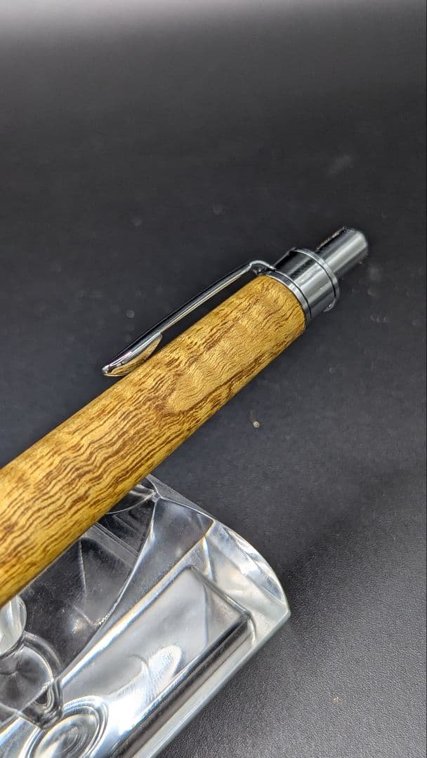 269ペン工房翌檜　ウルシ　縮杢　木軸シャーペン　木軸ボールペン