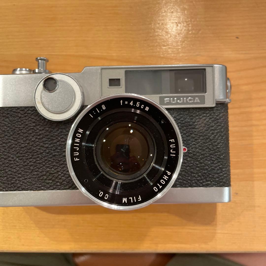 FUJICA V2フィルムカメラ レザーケース付き
