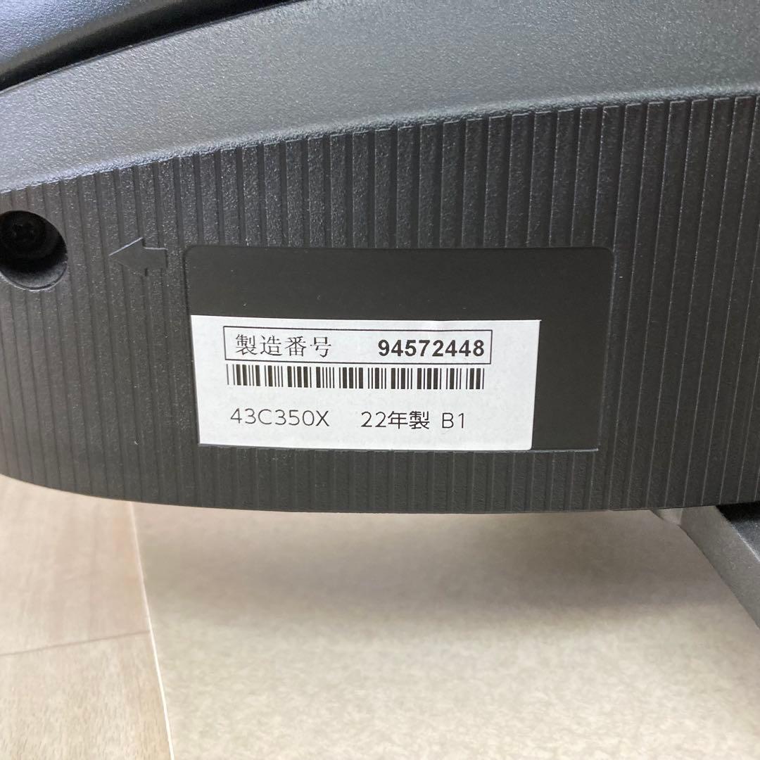 【美品】東芝 レグザ REGZA 43C350X 4K液晶テレビ 43V型