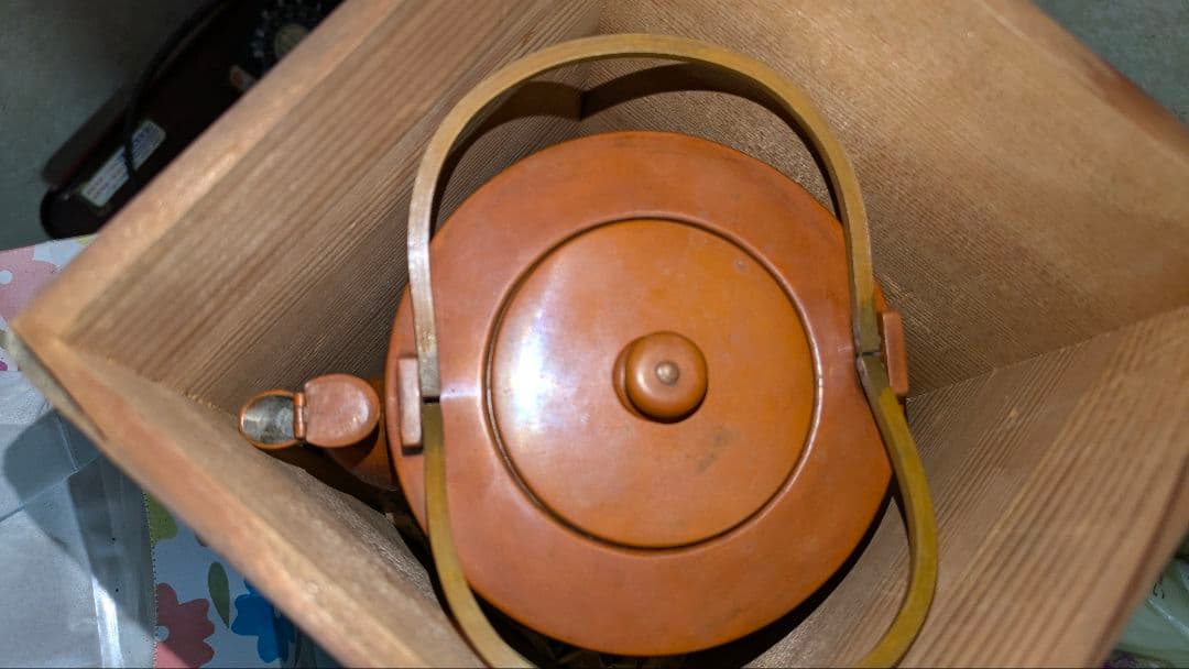 アンティーク　骨董品　槌目　銅製　茶道具　やかん器　水次　水差し　水注