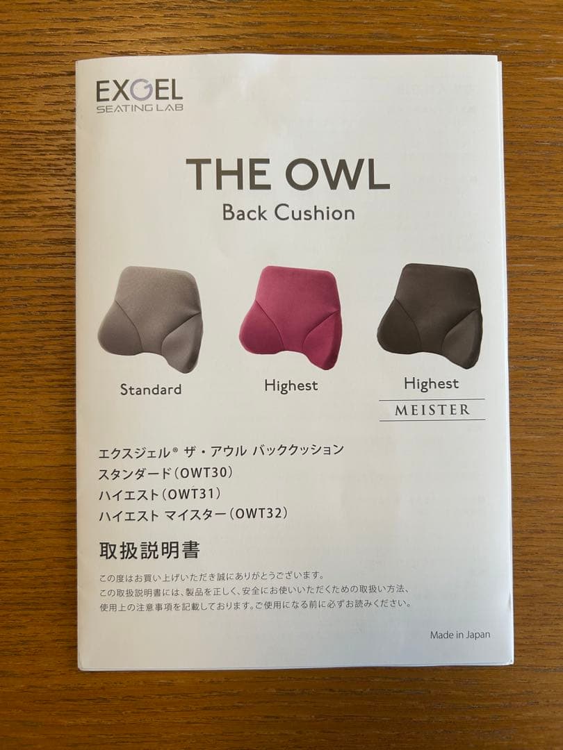 【EXGEL】THE OWL バッククッション（ブルー）