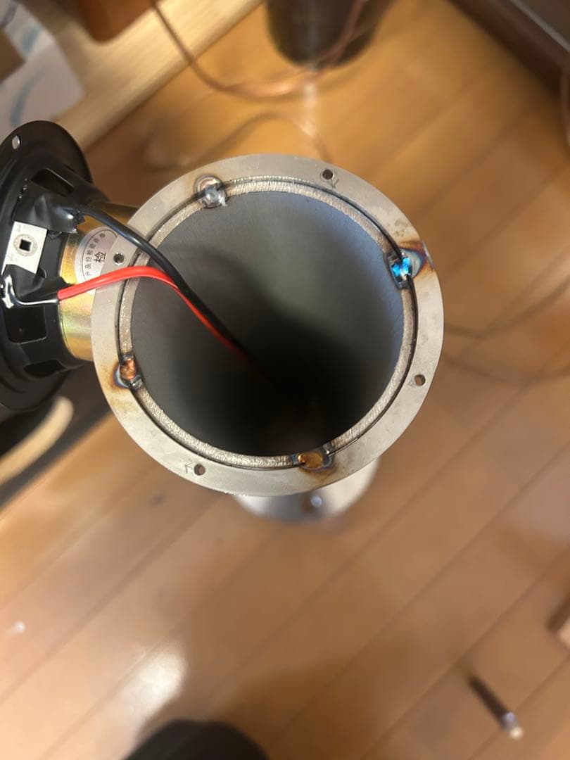 自作スピーカー ステンレス製360度スピーカー