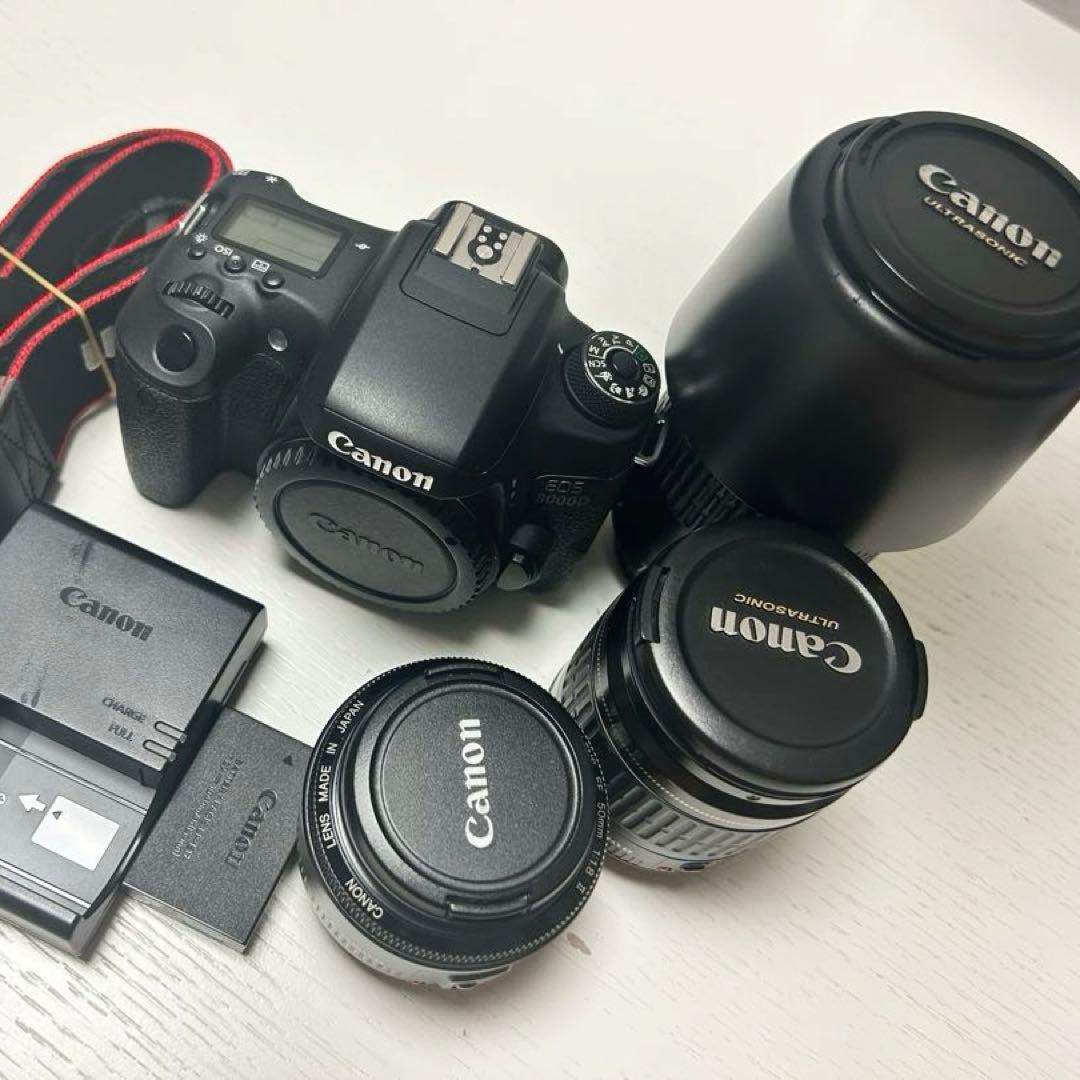 Canon EOS 8000D トリプルレンズセット 動作OK