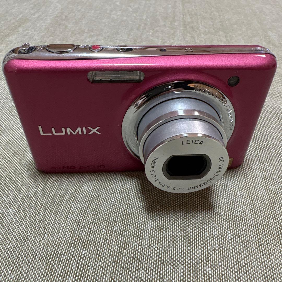 【美品】Panasonic LUMIX FX77 ピンク　取説、CD、充電器等付