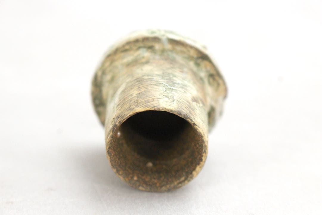 No5544 駒沢博司 造　刻彩注器　高さ14cm 共箱　陶磁器　酒器　送料無料
