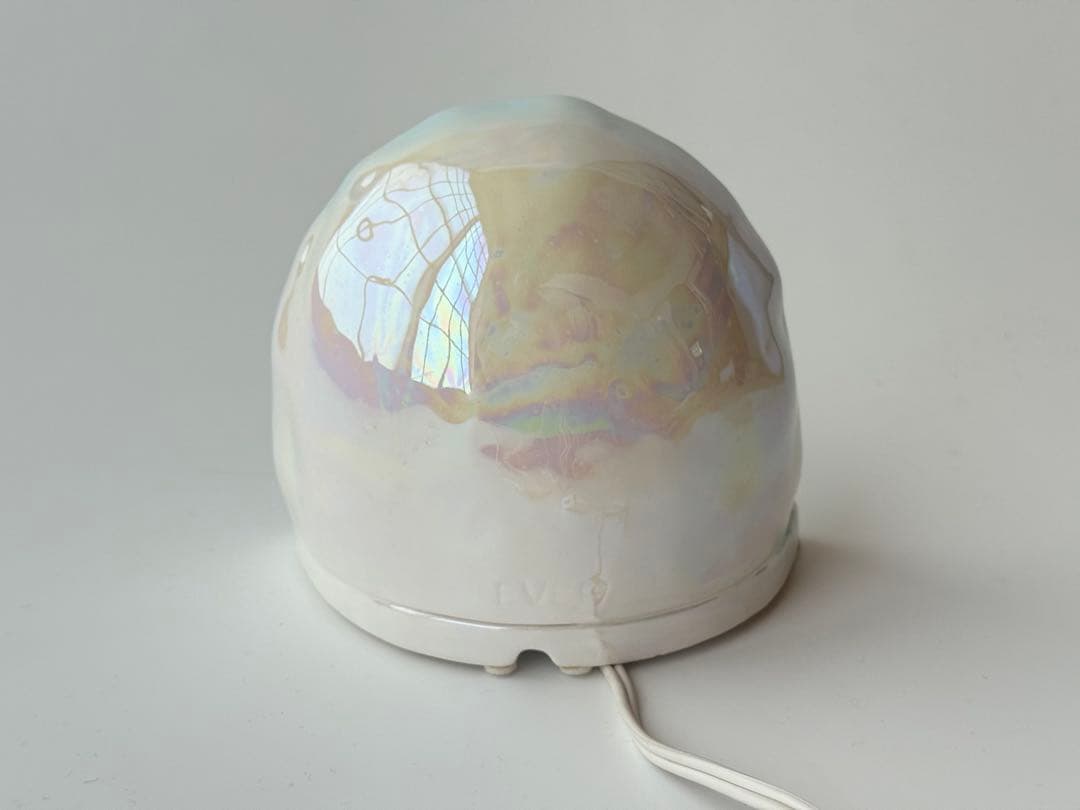 昭和レトロ デッドストック ペンギン 氷山 ブルーライト 陶器 照明 箱付き