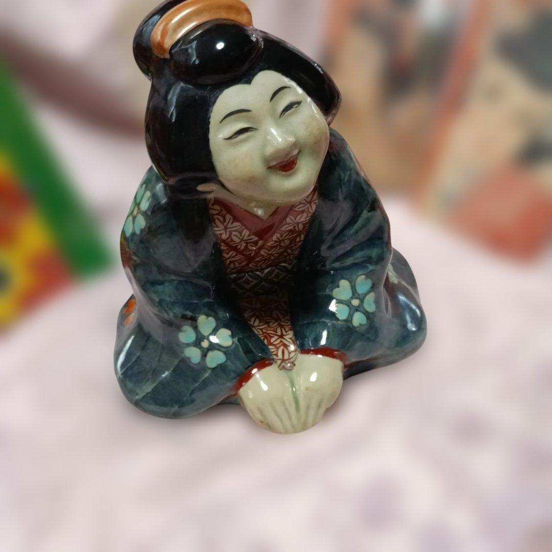 有田焼き　お迎え人形　日本人形　おふくさん　福助