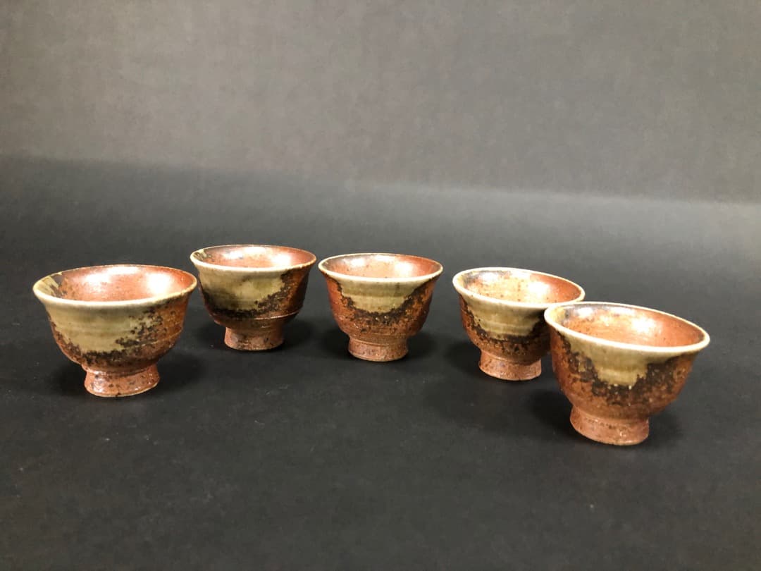 信楽焼　楽斎造　玉露茶器揃い　共箱　煎茶器　煎茶道具　茶道具