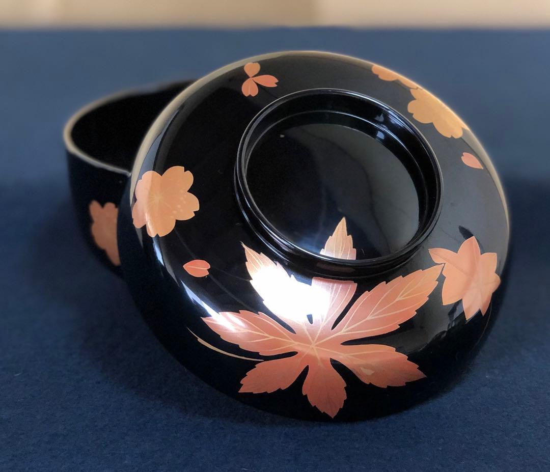 割引‼️《レ》輪島塗 嵐山蒔絵 煮物椀5客 木製漆器 木箱　251104う3