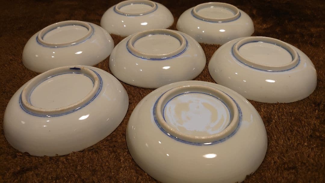 古伊万里　伊万里　色絵　金襴手　豆皿　菓子皿　蔵出し　茶道具　７客
