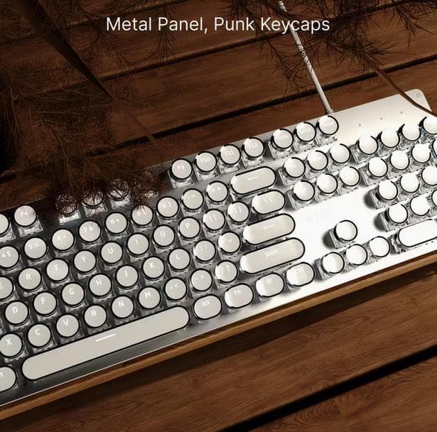 【新品 未使用品】パンクメカニカルゲーミングキーボードEWEADN 全金属パネル
