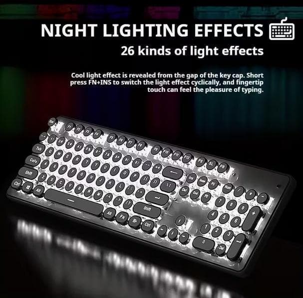 【新品 未使用品】パンクメカニカルゲーミングキーボードEWEADN 全金属パネル
