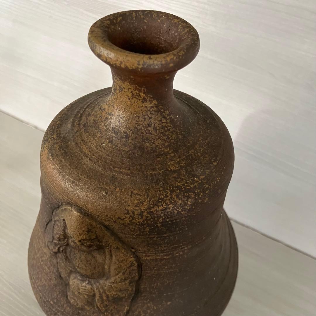 花入　花瓶　人形徳利　布袋徳利　窯印あり　縁起物　酒器　壺　一輪挿し　インテリア