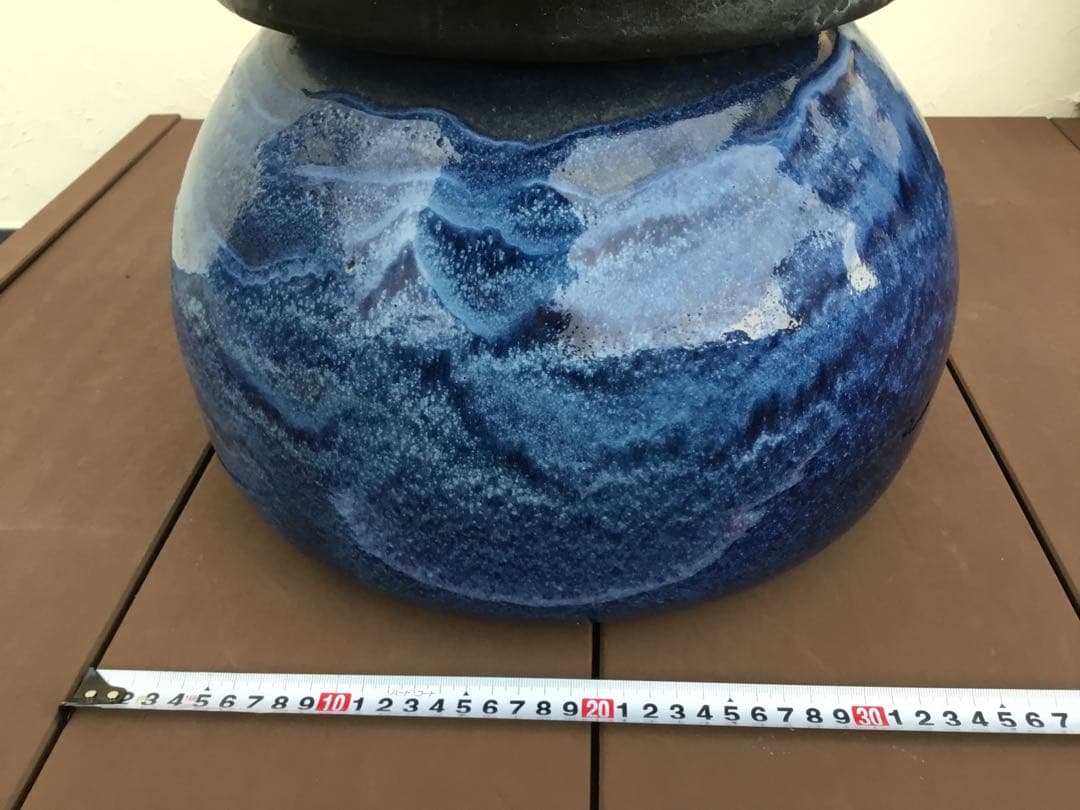 火鉢　メダカ鉢　鉢カバー　古民家　レトロ　昭和　当時　ジャンクガーデン　植木鉢