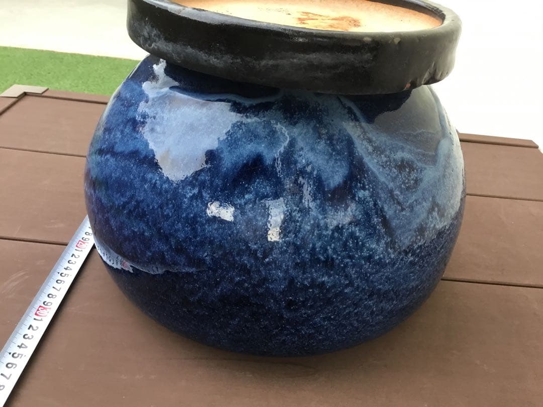火鉢　メダカ鉢　鉢カバー　古民家　レトロ　昭和　当時　ジャンクガーデン　植木鉢