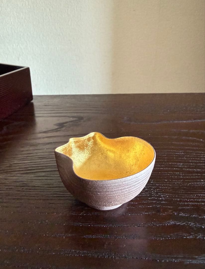 南蛮焼 酒盃揃 南蛮 金箔 瓢型 瓢箪 酒器 盃 たち吉