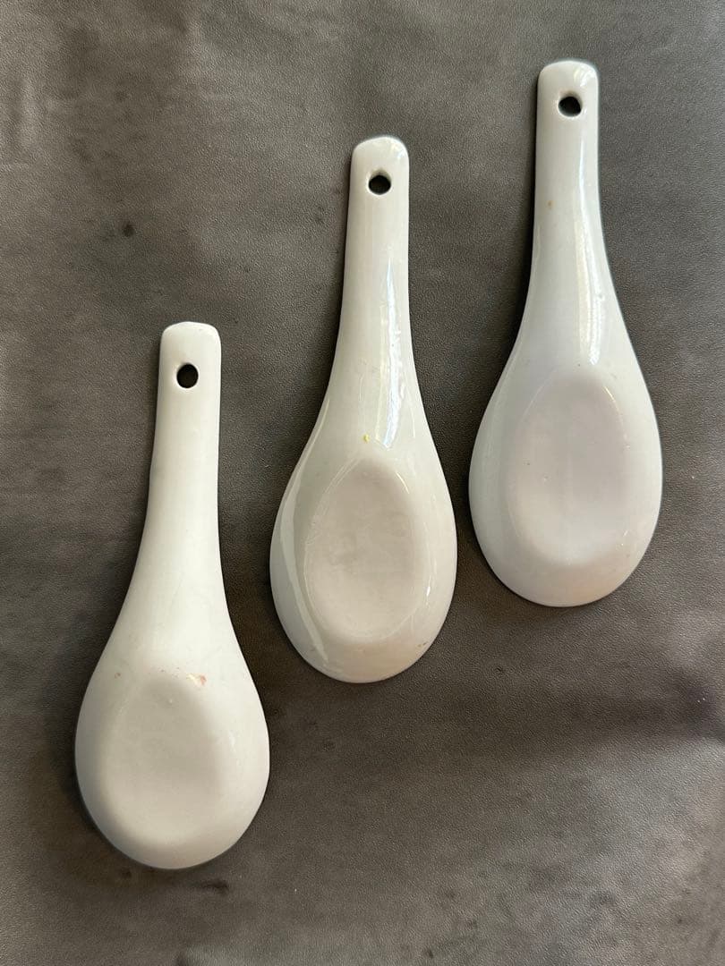 【茶碗＆れんげ３色セット／新品未使用】景徳鎮/汁碗