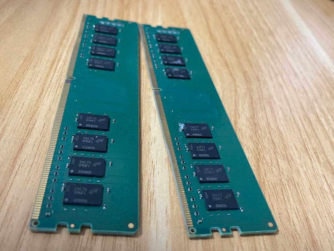 デスクトップ用メモリ crucial DDR4 PC4-25600 16GB2枚