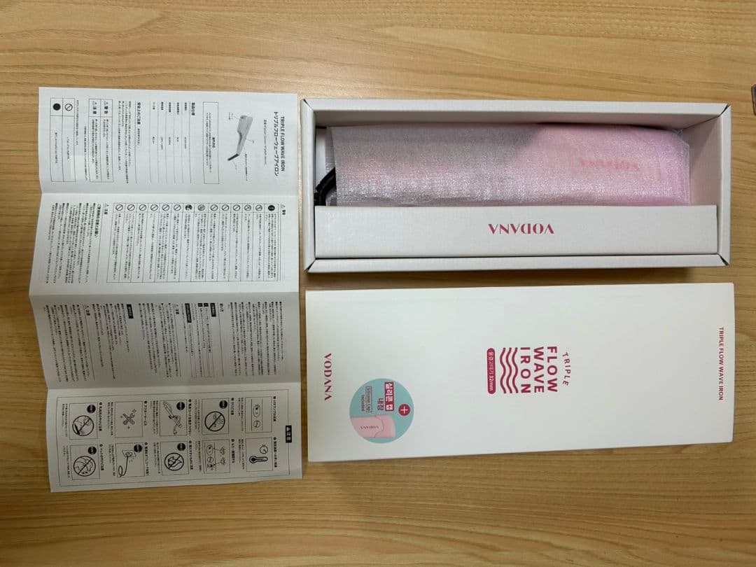 VODANA トリプルフローレウェーブアイロン ピンク　32cm