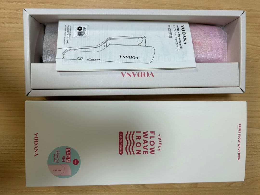 VODANA トリプルフローレウェーブアイロン ピンク　32cm