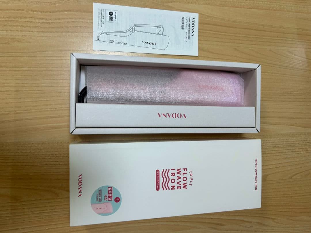 VODANA トリプルフローレウェーブアイロン ピンク　32cm