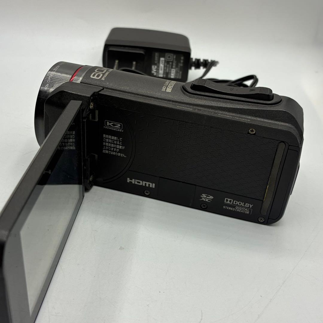 ⭐️JVC製ビデオカメラGZ-RX500-B 動作品　充電ケーブル付き