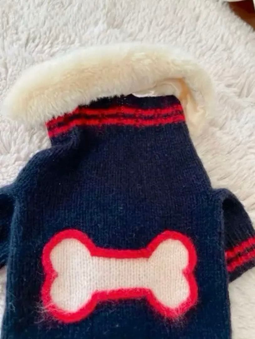 美品❣️fifi&romeo フェイクファー付きカーディガン（被りタイプ）Mサイズ
