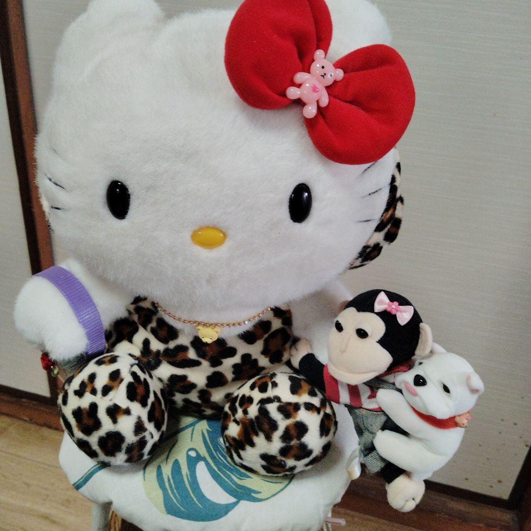 hello Kitty 50 cmハローキティ ヒョウ柄ぬいぐるみ