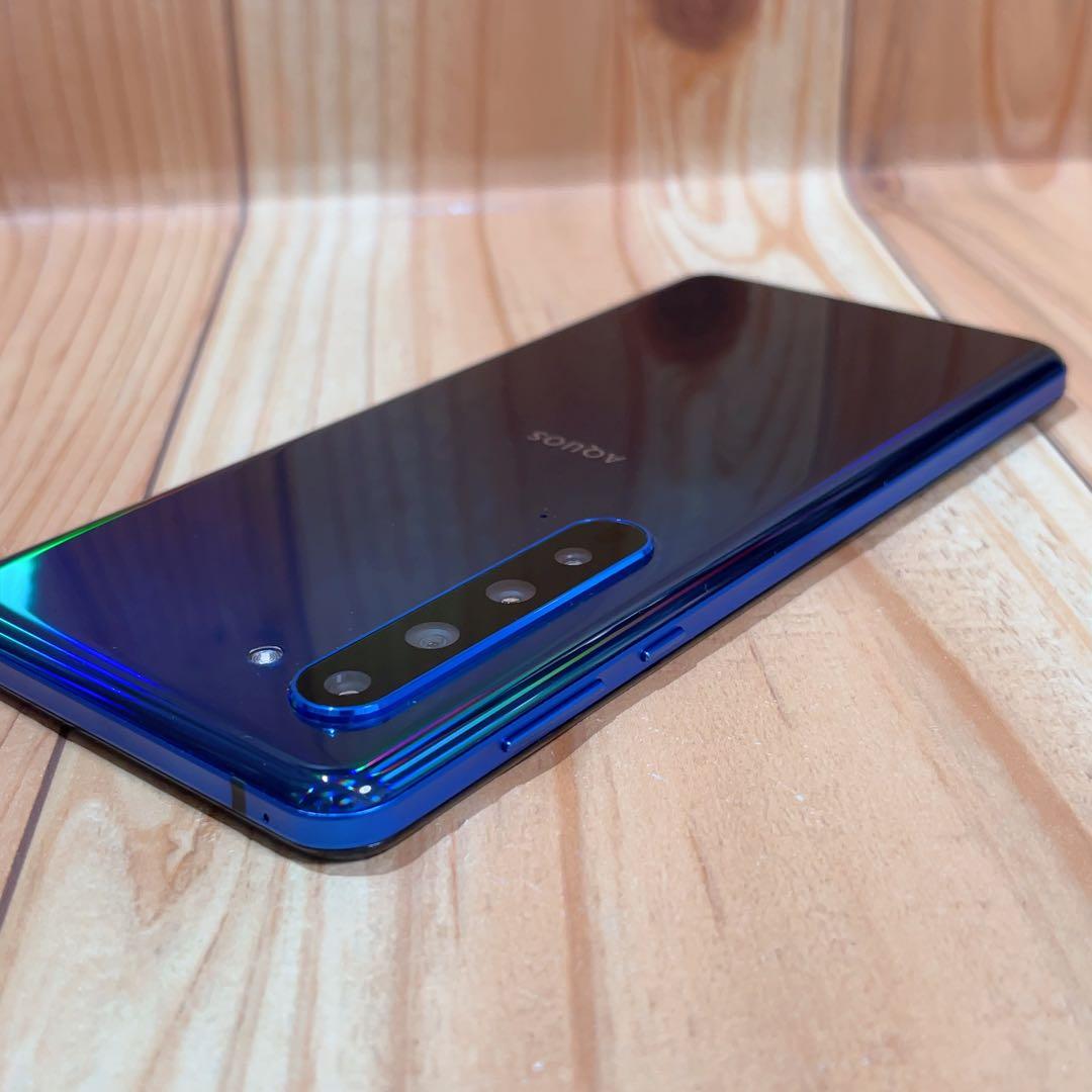 SIMフリー 本体 AQUOS R5G 256 GB 134J ブルー 電池良好