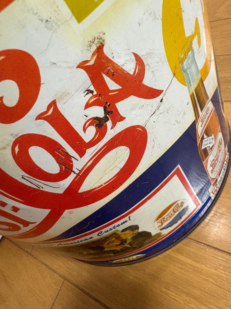 ヴィンテージのペプシコーラ広告用ブリキ缶